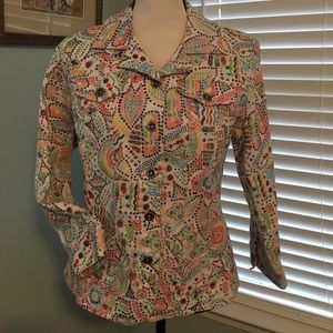 Ruby Rd denim multi color pattern.  Size 10.